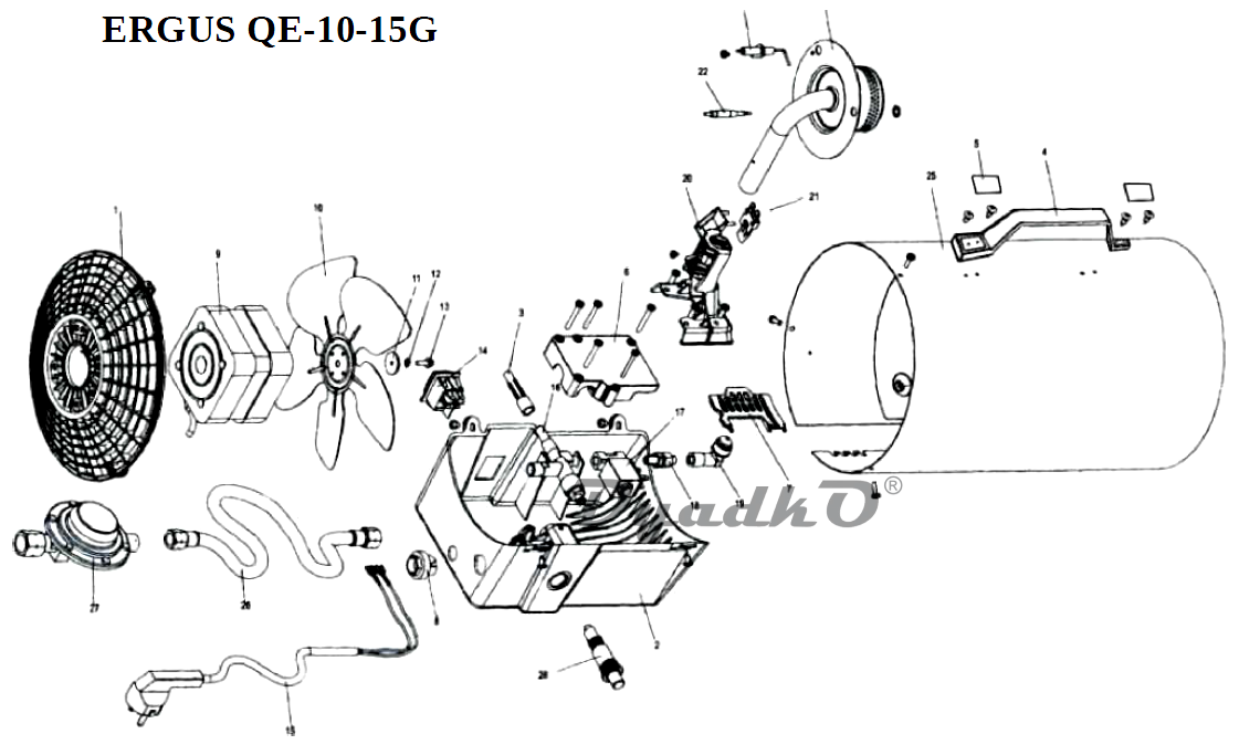 Запчасти ERGUS QE-10G